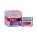 L'Oreal Revitalift Filler cream and packaging on a white background