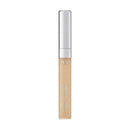 Cosmetic concealer with silver applicator on a white background