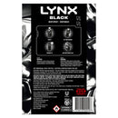 Lynx Black bodyspray and bodywash packaging with black and white design.