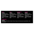 List of body spray ingredients on a black background