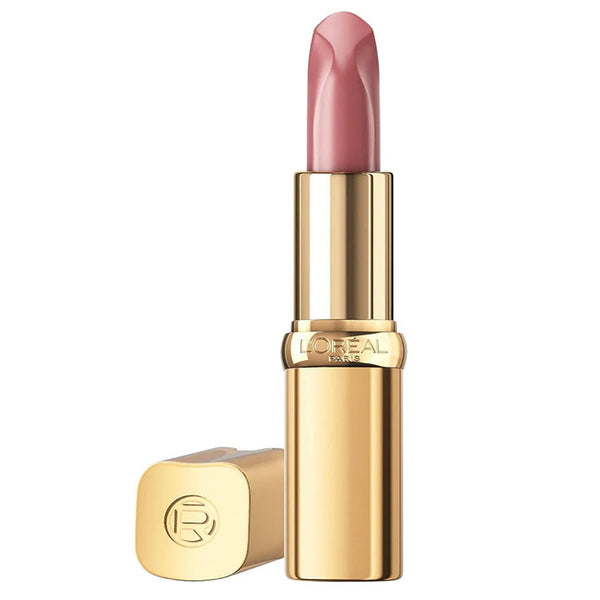 L'Oreal lipstick with gold casing on a white background