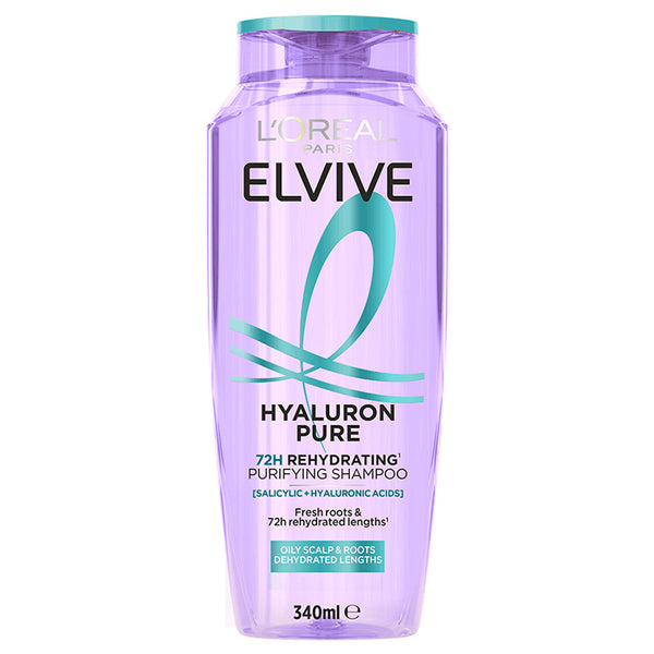 L'Oreal Elvive Hyaluron Pure shampoo bottle on a white background
