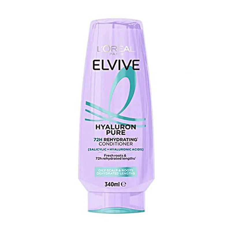 L'Oreal Elvive Hyaluron Pure conditioner bottle on a white background