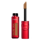 L'Oreal Skin Ink lip product with red casing and beige applicator on white background