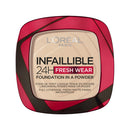 L'Oreal Infallible 24H Fresh Wear foundation in a powder packaging on a white background