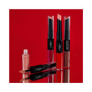 L'Oreal lip products on a red background