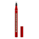 Red eyeliner pen with cap on a white background