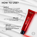 Revitalift eye cream tube with usage instructions on a white background