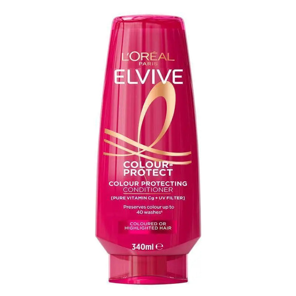 L'Oreal Elvive Colour Protect conditioner bottle on a white background