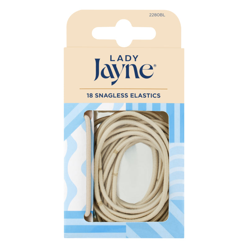 Lady Jayne Blonde Snagless Elastics - 18 Pack