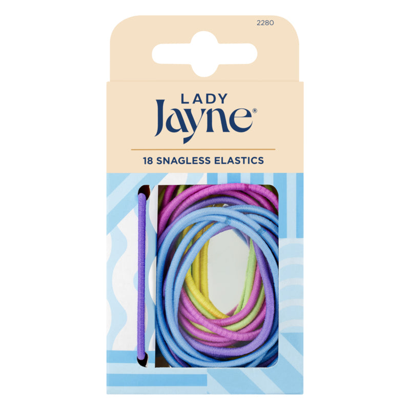 Lady Jayne Thin Snagless Elastics Assorted - 18 Pack