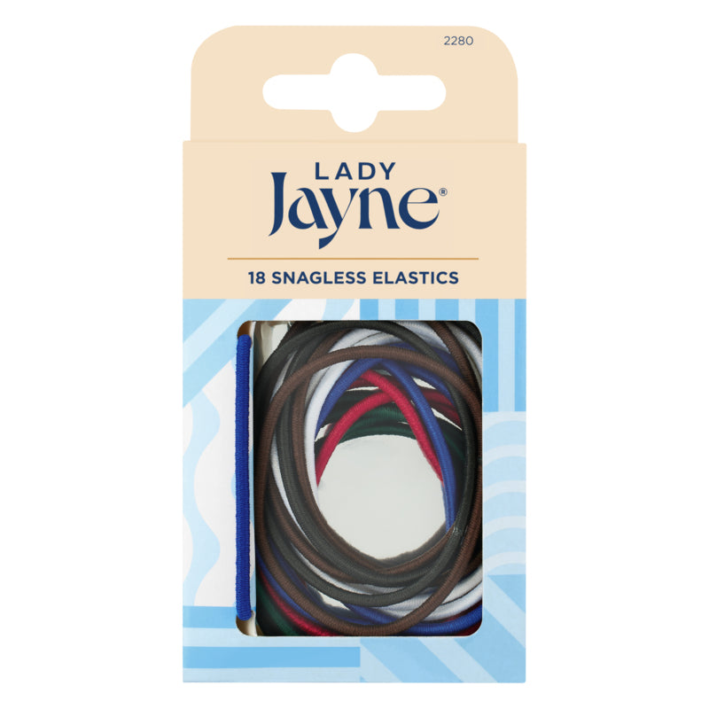 Lady Jayne Thin Snagless Elastics Assorted - 18 Pack