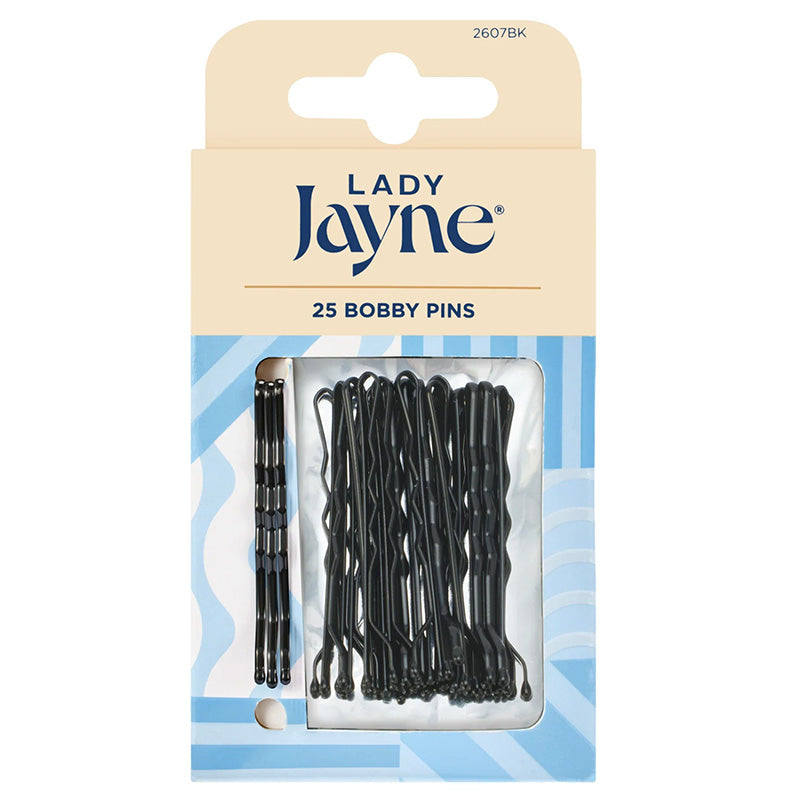Lady Jayne Black Bobby Pins 4.5cm - 25 Pack