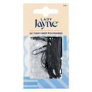 Lady Jayne Clear & Black Snagless Elastomer Elastics - 50 Pack