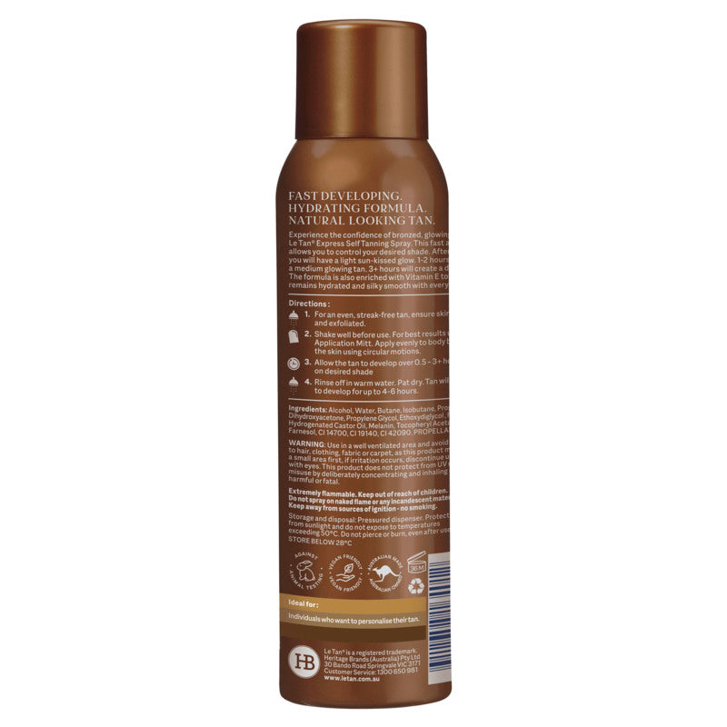 Brown spray bottle with label on a white background