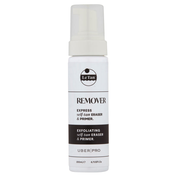 White bottle of Uber Pro Remover with black text on a white background