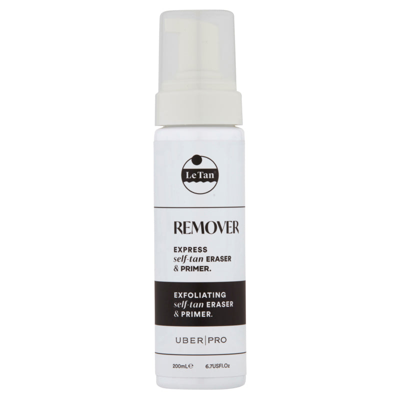 White bottle of Uber Pro Remover with black text on a white background