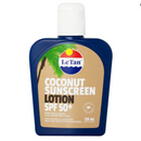 Le Tan coconut sunscreen lotion SPF 50+ bottle on a white background