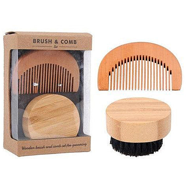 Lenan Military Hair Brush & Comb Set