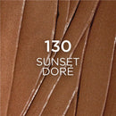 Brown color swatch with '130 Sunset Doré' text