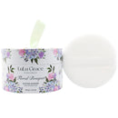 Lulu Grace floral dusting powder with floral packaging on a white background