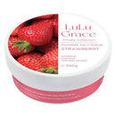 Lulu Grace Foaming Body Scrub 300g - Strawberry on a white background