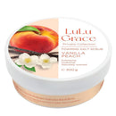 Lulu Grace Foaming Body Scrub 300g - Vanilla Peach on a white background