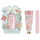 Lulu Grace hand cream set with floral design on a white background