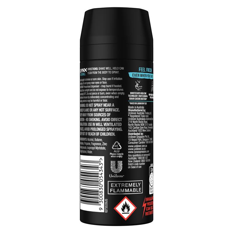 Lynx Deodorant Body Spray Ice Chill 165ml