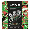 LYNX Africa Trio Set packaging with three bottles on a colorful abstract background