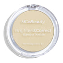 MCoBeauty Brighten & Correct Banana Powder in a clear case on a white background