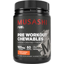 Musashi Fuel Preworkout Chewables Fruit Crush Flavour - 60 Tablets