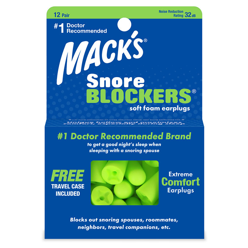 Mack's Snore Blockers Soft Foam Ear Plugs 12 Pairs