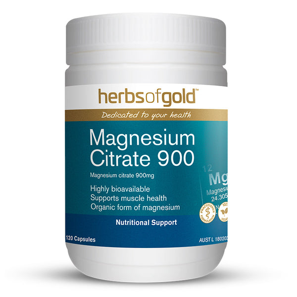 Herbs Of Gold Magnesium Citrate 900 120caps