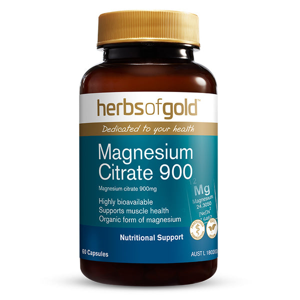Herbs Of Gold Magnesium Citrate 900 60caps