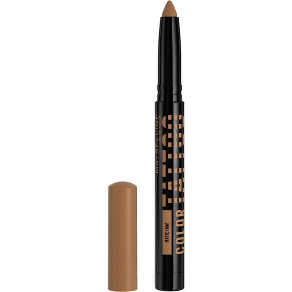 Makeup pencil with cap on a white background