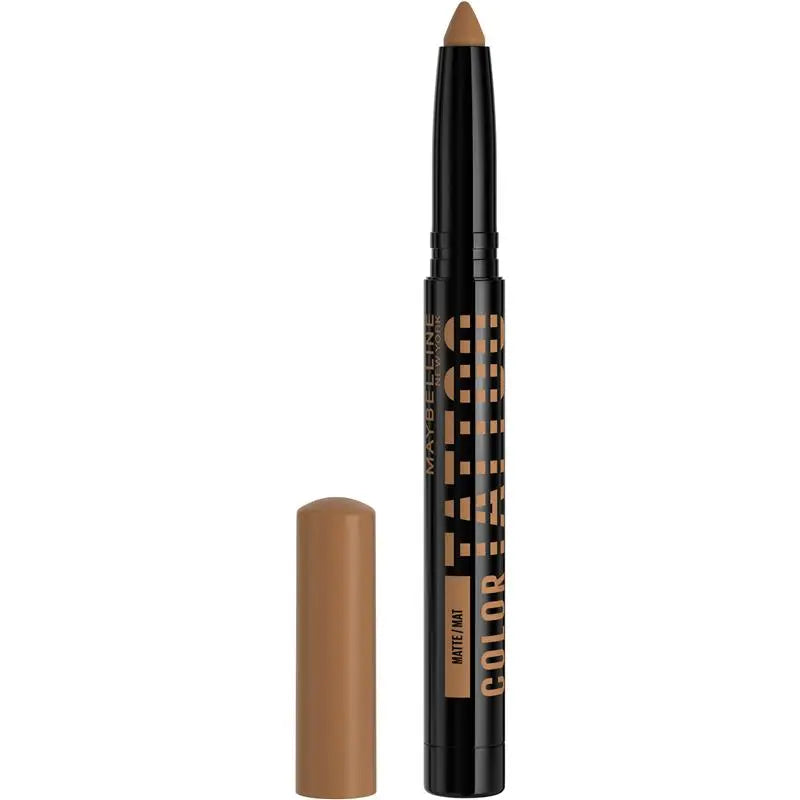 Makeup pencil with cap on a white background