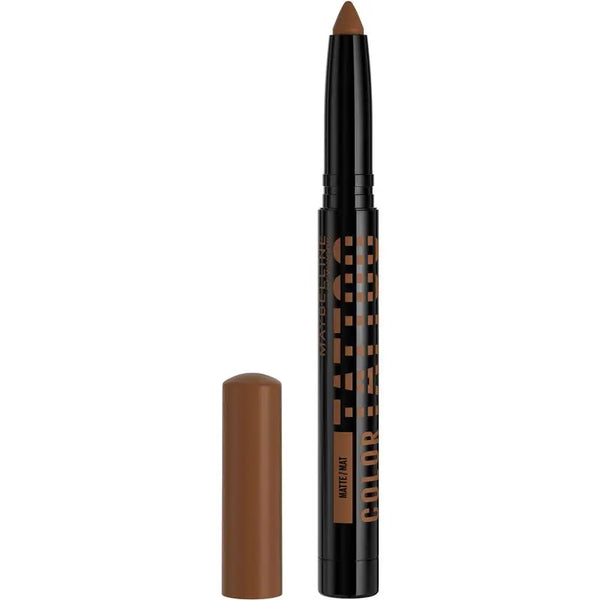Makeup pencil with cap on a white background