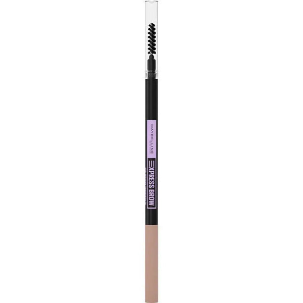 Eyebrow pencil with a clear cap on a white background