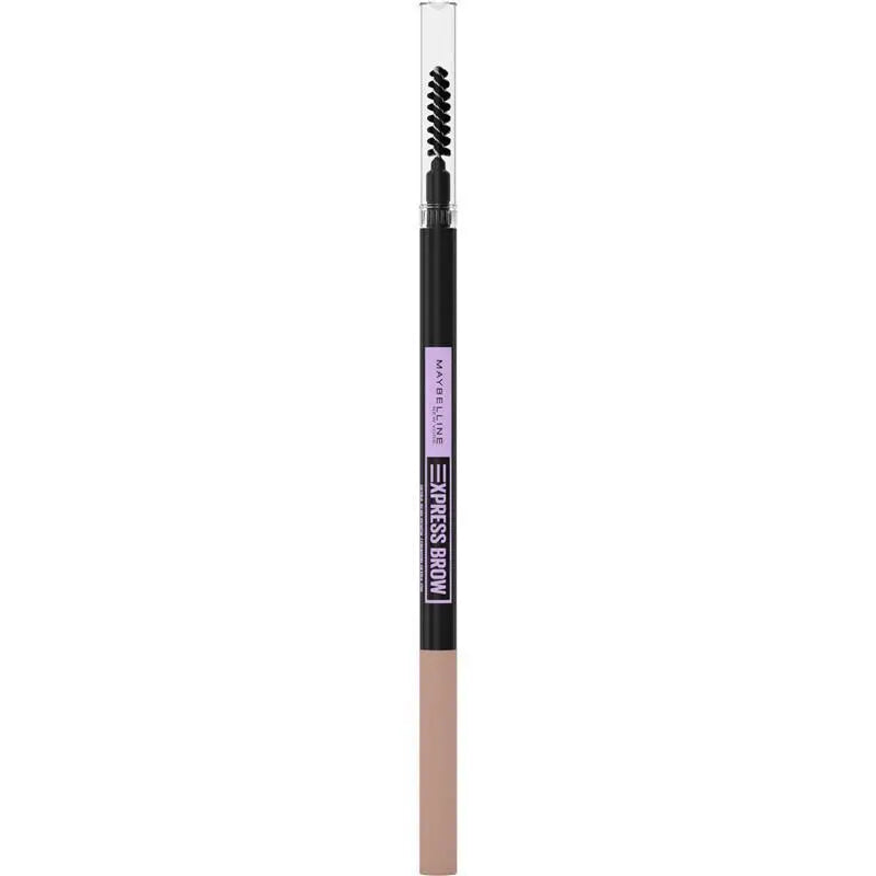 Eyebrow pencil with a clear cap on a white background