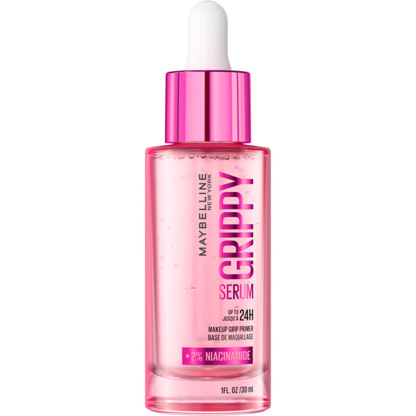Maybelline Grippy Serum bottle on a white background