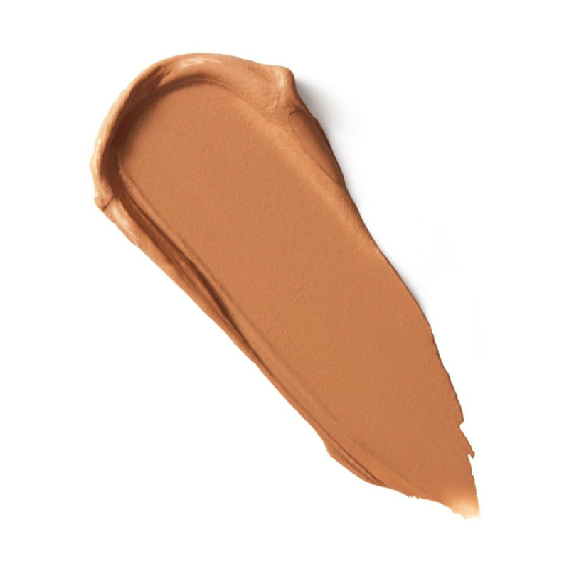 Brown makeup swatch on a white background