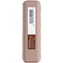 Beige electronic device with barcode and text on a white background