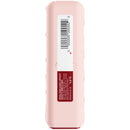 Pink electronic device with a barcode and text on a white background