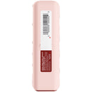 Pink electronic device with a barcode and text on a white background