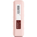 Pink electronic device with a barcode and text on a white background
