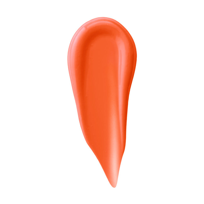 Orange lipstick swatch on a white background