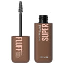 Maybelline Super Fluff brow mousse with packaging on a white background