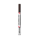 Eyebrow pencil with brown cap and black body on a white background