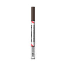 Eyebrow pencil with brown cap and black body on a white background